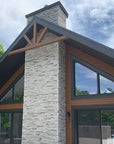 Newport Veneer Exterior Chimney - Premium Stone Veneer for interior and exterior walls only by Mouldex Composites