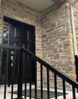 Ledge Cobble Stone Veneer Home Entrance - Premium Stone Veneer for interior and exterior walls only by Mouldex Composites