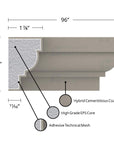 The Aaron: Composite Exterior Window & Door Trim - Premium cement coated foamcore moldings near me by Mouldex Composites