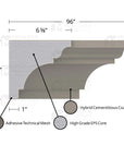 MX405 Composite Crown Cornice Exterior Moulding