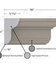 MX409 Composite Crown Cornice Exterior Moulding