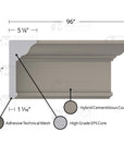 MX410 Composite Crown Cornice Exterior Moulding