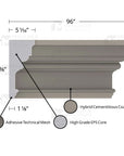 MX411 Composite Crown Cornice Exterior Moulding