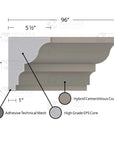 MX416 Composite Crown Cornice Exterior Moulding