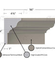 MX417 Composite Crown Cornice Exterior Moulding