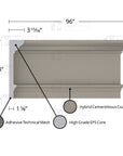 MX420 Composite Crown Cornice Exterior Moulding
