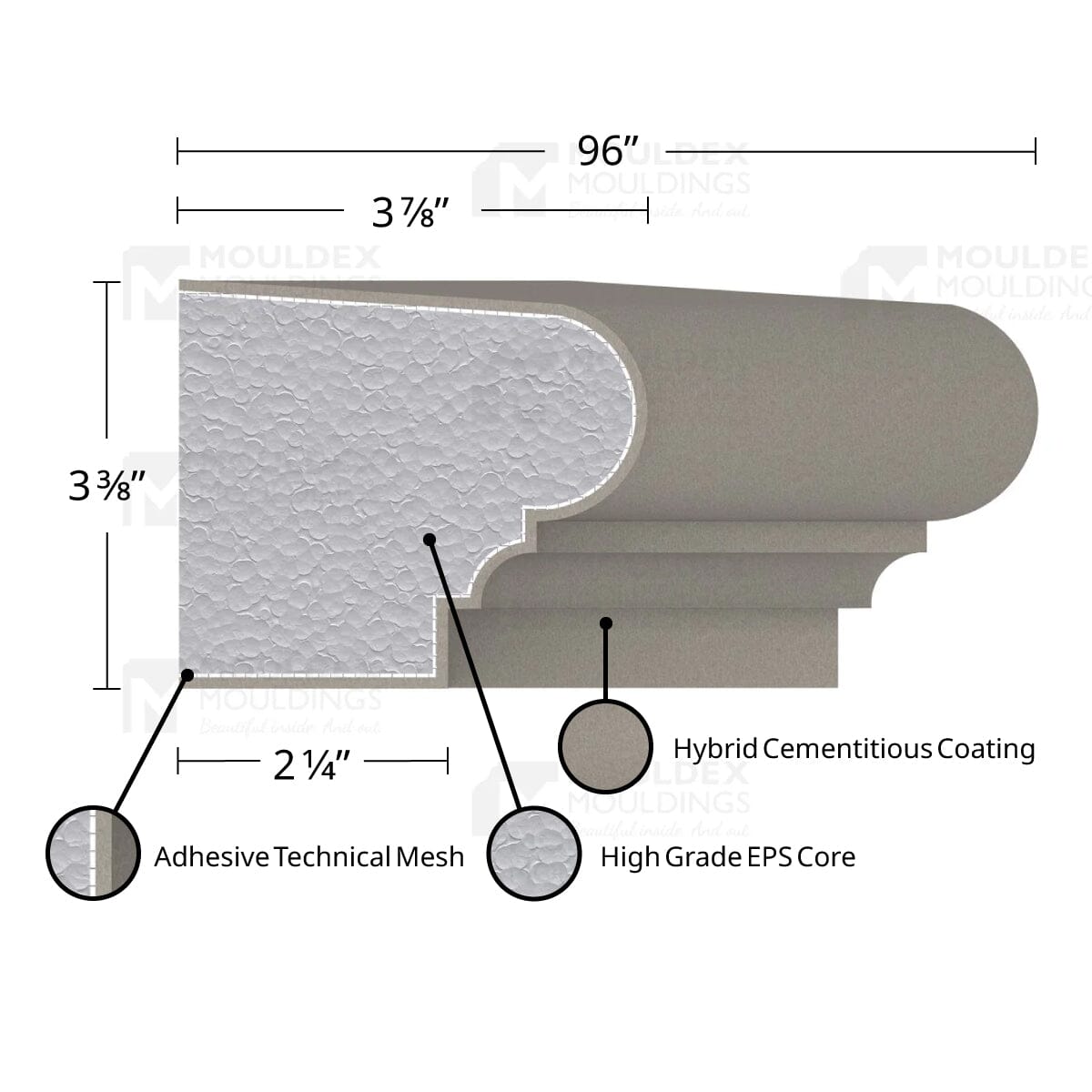 MX202 Composite Window Sill Exterior Moulding