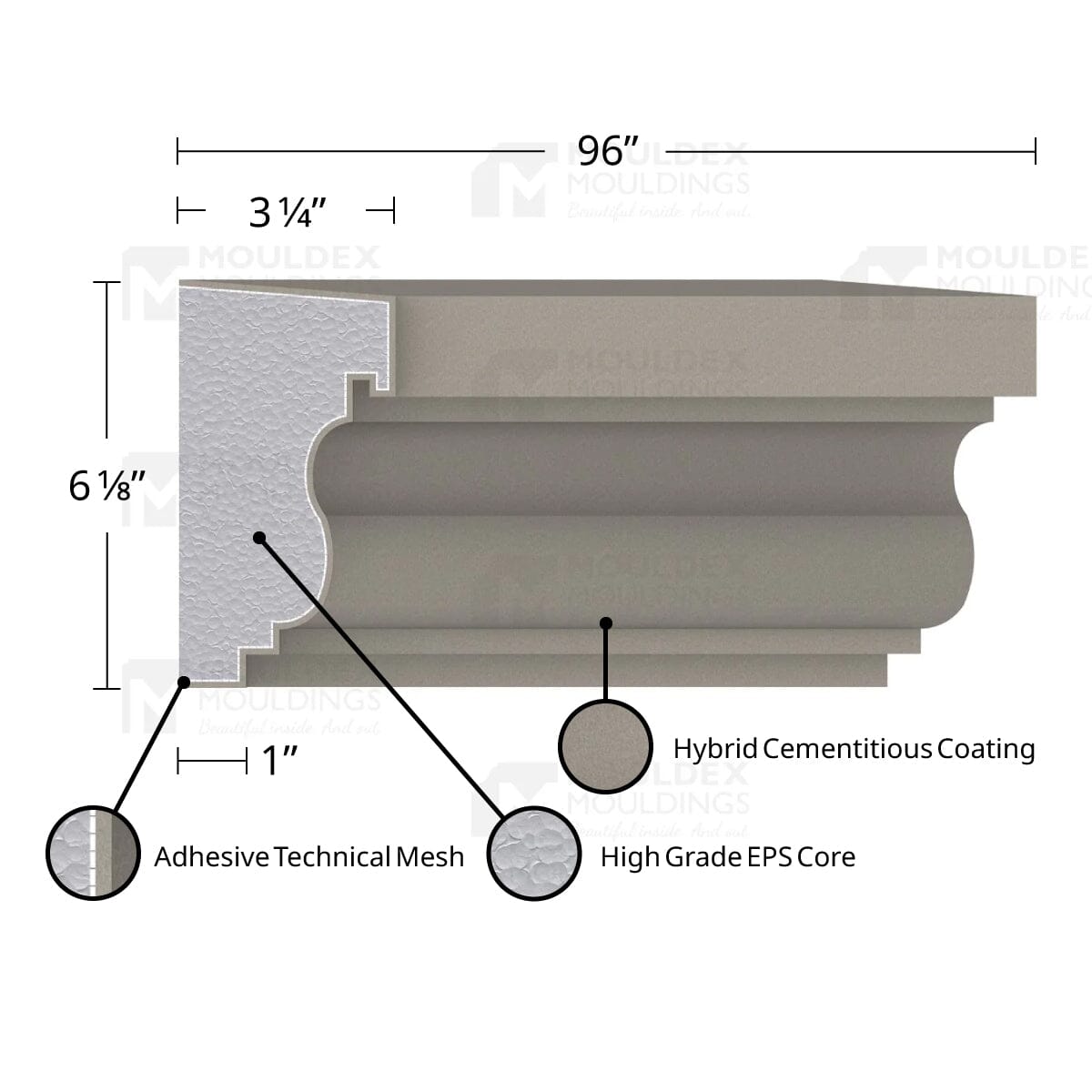 MX209 Composite Window Sill Exterior Moulding