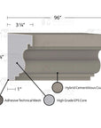 MX209 Composite Window Sill Exterior Moulding