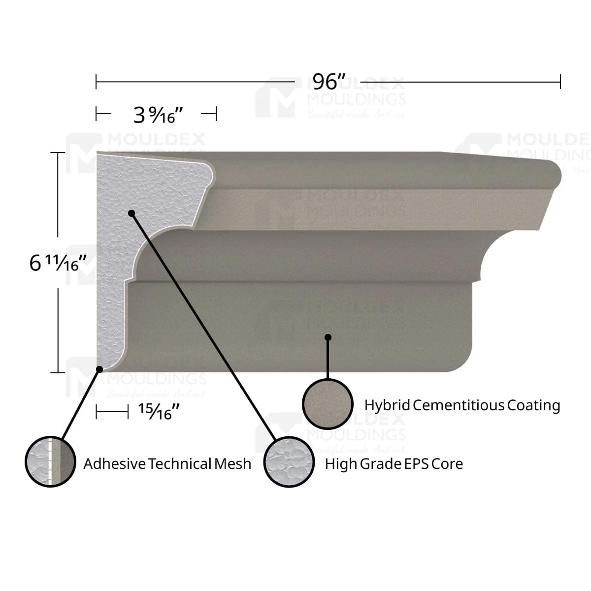 MX211 Composite Window Sill Exterior Moulding