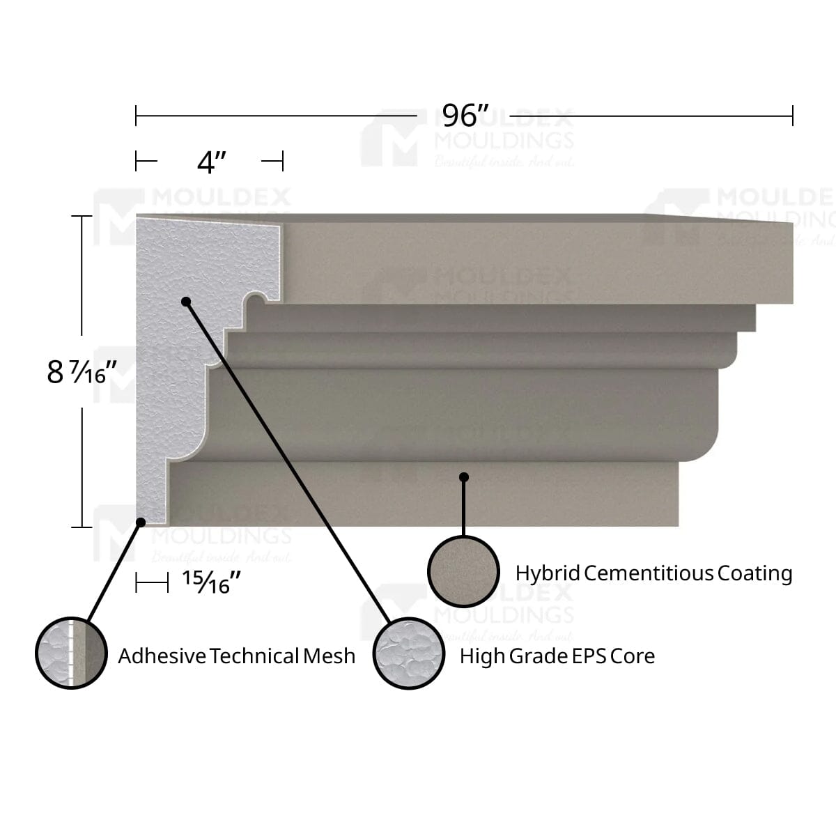MX212 Composite Window Sill Exterior Moulding