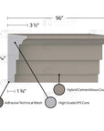MX303 Composite Middle Center Band Exterior Moulding
