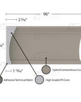 MX304 Composite Middle Center Band Exterior Moulding