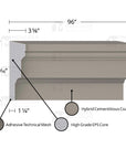 MX309 Composite Middle Center Band Exterior Moulding