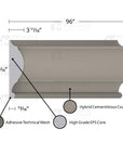 MX310 Composite Middle Center Band Exterior Moulding