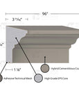 MX311 Composite Middle Center Band Exterior Moulding