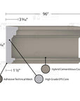 MX314 Composite Middle Center Band Exterior Moulding