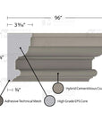 MX406 Composite Crown Cornice Exterior Moulding