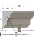 MX408 Composite Crown Cornice Exterior Moulding