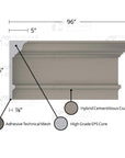 MX413 Composite Crown Cornice Exterior Moulding