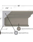 MX418 Composite Crown Cornice Exterior Moulding