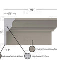 MX419 Composite Crown Cornice Exterior Moulding