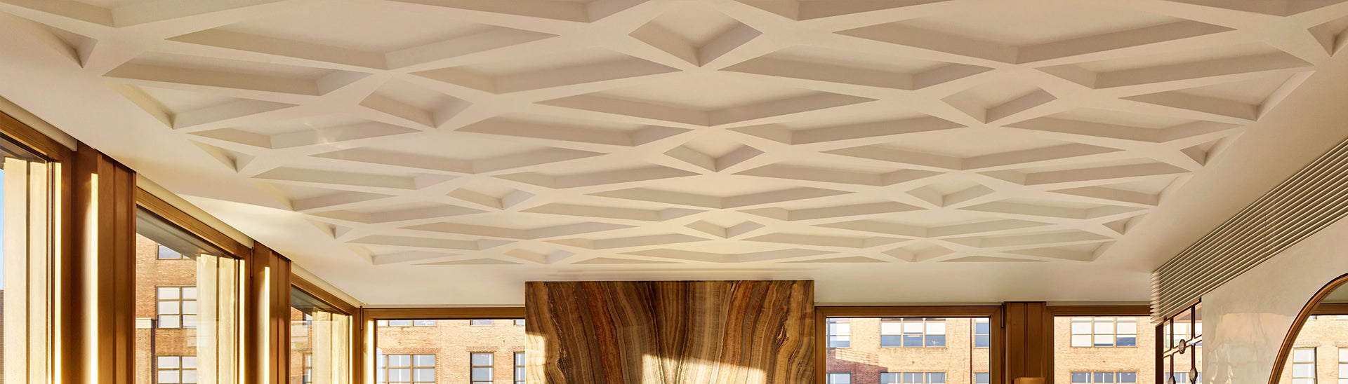 Interior Coffered Waffle Ceiling